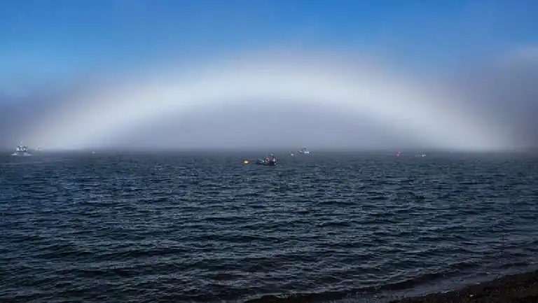 Fogbow over the sea